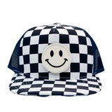 "Deep Blue Checkmate" Velcro Trucker Hat - Junior Sized