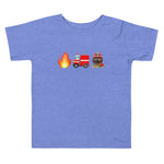 "Firefighter" Toddler T-Shirt - Girl, Dark Skin Tone