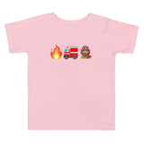 "Firefighter" Toddler T-Shirt - Girl, Medium Skin Tone