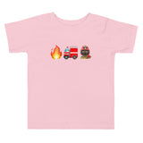 "Firefighter" Toddler T-Shirt - Girl, Dark Skin Tone
