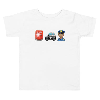 "Police Officer" Toddler T-Shirt - Girl, Medium Skin Tone