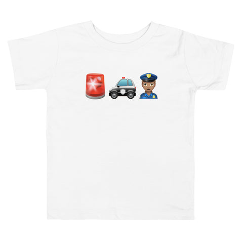 "Police Officer" Toddler T-Shirt - Girl, Medium Skin Tone