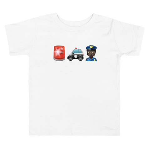 "Police Officer" Toddler T-Shirt - Girl, Dark Skin Tone