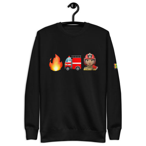 "Firefighter" Adult Sweatshirt - Male, Medium Skin Tone