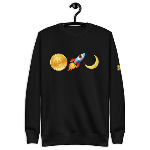 "Bitcoin To The Moon" Adult Sweatshirt