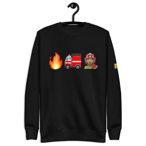 "Firefighter" Adult Sweatshirt - Female, Medium Skin Tone