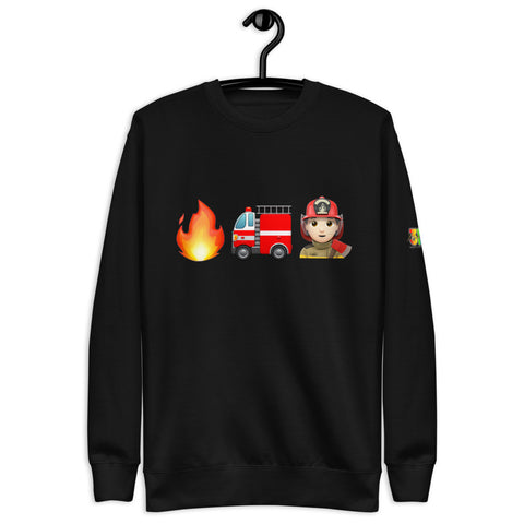 "Firefighter" Adult Sweatshirt - Male, Fair Skin Tone