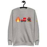 "Firefighter" Adult Sweatshirt - Female, Dark Skin Tone