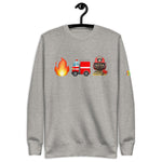 "Firefighter" Adult Sweatshirt - Male, Dark Skin Tone