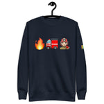 "Firefighter" Adult Sweatshirt - Female, Fair Skin Tone