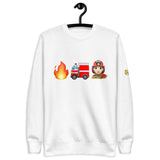 "Firefighter" Adult Sweatshirt - Male, Fair Skin Tone