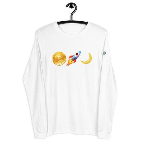 "Bitcoin To The Moon" Adult Long Sleeve T-Shirt