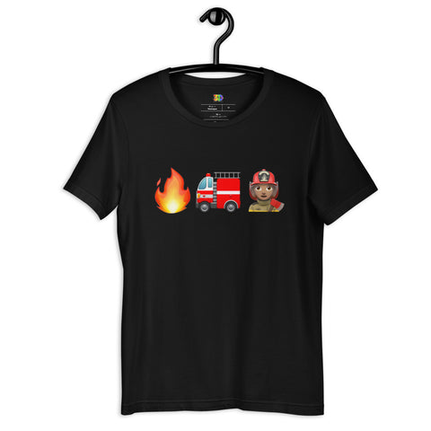 "Firefighter" Adult T-Shirt - Female, Medium Skin Tone