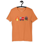 "Firefighter" Adult T-Shirt - Male, Dark Skin Tone