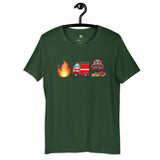 "Firefighter" Adult T-Shirt - Male, Dark Skin Tone