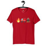 "Firefighter" Adult T-Shirt - Female, Dark Skin Tone
