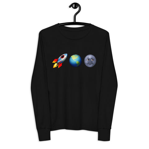 "To The Moon" Junior Long Sleeve T-Shirt