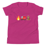"Firefighter" Junior T-Shirt - Girl, Medium Skin Tone