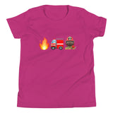 "Firefighter" Junior T-Shirt - Boy, Dark Skin Tone