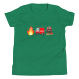 "Firefighter" Junior T-Shirt - Girl, Dark Skin Tone