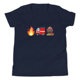 "Firefighter" Junior T-Shirt - Girl, Dark Skin Tone